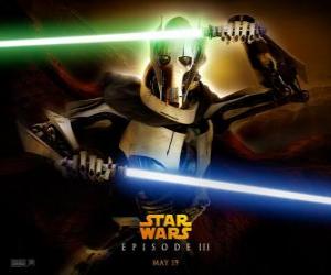 General Grievous it is a fearsome and powerful cyborg who has devoted his life to the destruction of the Republic and the extermination of the Jedi Knights. puzzle