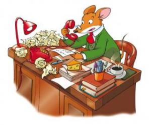 Geronimo Stilton, the director of the newspaper  puzzle