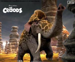 Girelephant from The Croods, a cross between a giraffe and an elephant puzzle