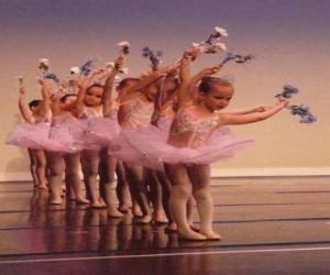 Girls doing ballet puzzle