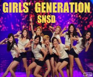 Girls' Generation, SNSD, is a South Korean pop group puzzle