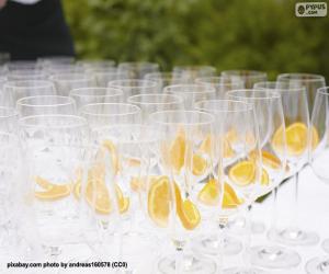 Glass glasses for a banquet puzzle