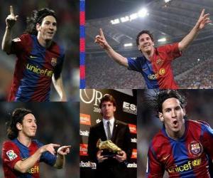 Golden Boot 2009-10 Leo Messi (ARG) FC Barcelona puzzle