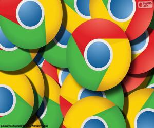 Google Chrome logo puzzle