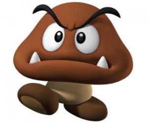 Goomba, enemies of Mario, a kind of mushroom with feet puzzle