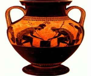 Greek amphora decorated puzzle