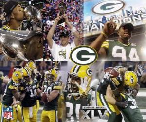 Green Bay Packers celebrate their Super Bowl 2011 win puzzle