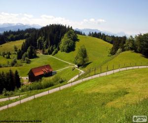 Green meadows Mountain puzzle