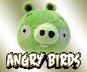 Green Pig, one of the characters in Rovio games of Angry Birds puzzle