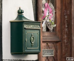 Green private letter box puzzle