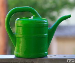 Green watering can puzzle