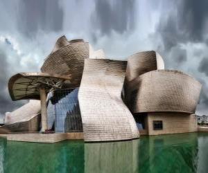 Guggenheim Museum Bilbao, Museum of Contemporary Art in Bilbao, Basque Country, Spain. Frank Gehry project puzzle