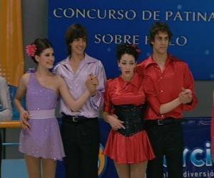 Guido, Tamara, Josefina and Gonzalo dance in the ice skating competition puzzle