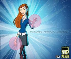Gwen Tennyson, one of the protagonists of Ben 10 and Ben 10 Alien Force puzzle