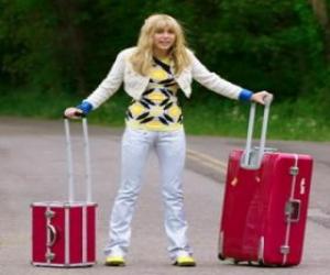 Hannah Montana with their suitcases puzzle