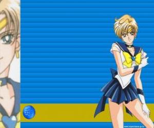 Haruka Tenou or Amara Tenoh can transform into Sailor Uranus puzzle