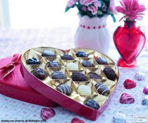 Heart chocolates puzzle