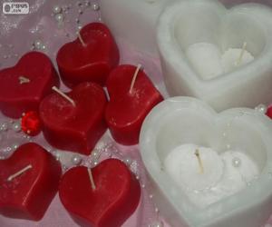 Hearts candle puzzle