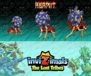 Hermit, latest evolution. Invizimals The Lost Tribes. These timid Invizimals live in the water of the deepest caves puzzle