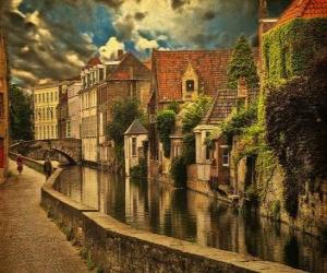 Historic city center of Bruges, Belgium puzzle