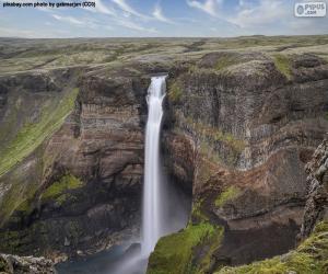 Háifoss Waterfall, Iceland puzzle