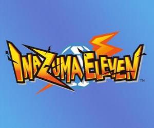 Inazuma Eleven logo. Nintendo video game and anime manga puzzle