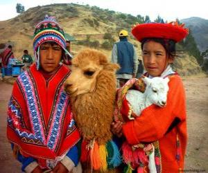 Inca traditional dresses puzzle