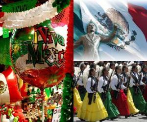 Independence Day of Mexico. Commemorates September 16, 1810, the beginning of the struggle against Spanish rule puzzle