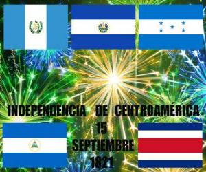 Independence of Central America, September 15, 1821. Commemoration of independence from Spain in the modern countries of Guatemala, Honduras, El Salvador, Nicaragua and Costa Rica puzzle