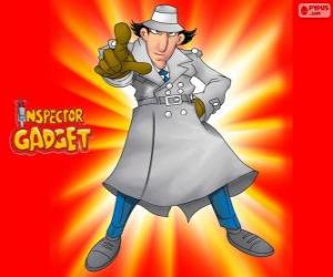 Inspector Gadget is dressed as the famous Inspector Closeau puzzle