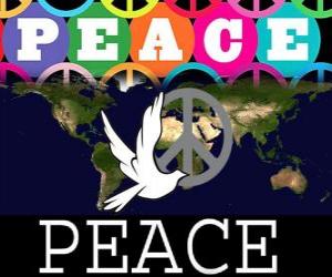 International Day of Peace. World Peace Day. September 21 is dedicated to peace and the absence of war puzzle