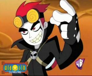 Jack Spicer, the arrogant villain, a specialist in robotics engineering puzzle