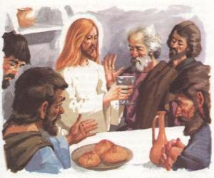 Jesus blessed the Bread and Wine at the Last Supper puzzle