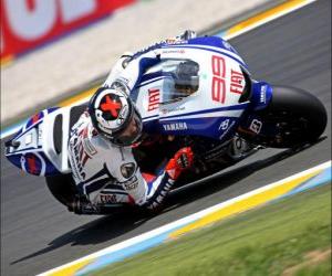 Jorge Lorenzo piloting its moto GP puzzle