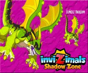 Jungle Dragon. Invizimals Shadow Zone. Dragons of the jungle have a powerful weapon, an acid that spit against the enemy puzzle
