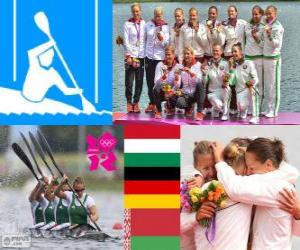 K4 500 m women London 2012 puzzle