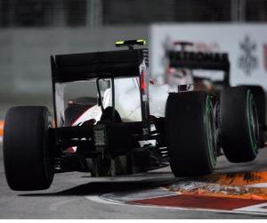 Kamui Kobayashi - Sauber - Singapore 2010 puzzle