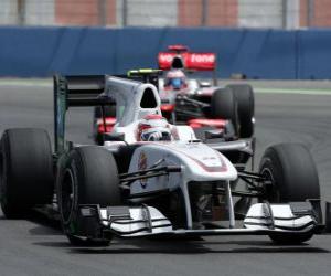 Kamui Kobayashi - Sauber - Valencia 2010 puzzle