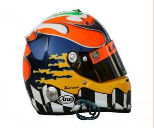 Karun Chandhok helmet 2010 puzzle