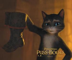 Kitty Softpaws, a new female friend of Puss in Boots puzzle