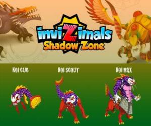 Koi Cub, Koi Scout, Koi Max. Invizimals Shadow Zone. The japanese carp has become a formidable warrior puzzle