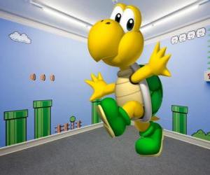 Koopa Troopa, bipedal turtles are enemies in the Mario games puzzle