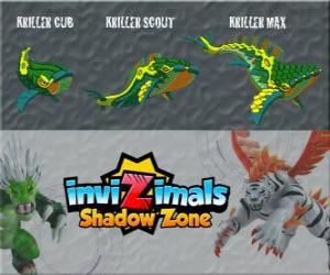 Kriller Cub, Kriller Scout, Kriller Max. Invizimals Shadow Zone. This peaceful whale is unbeatable with its stone skin puzzle