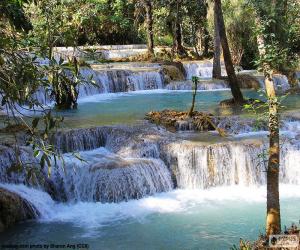 Kuang Si Falls, Laos puzzle