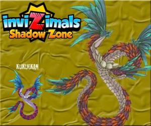 Kukulkan. Invizimals Shadow Zone. The feathered serpent lives in the ruins of Mayan temples puzzle