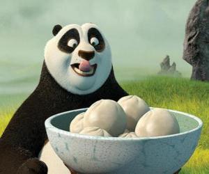 Kung Fu Panda wants to eat some biscuits made of rice puzzle