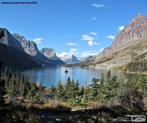 Lake, Rocky Mountains puzzle