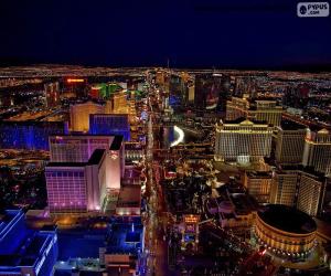 Las Vegas at night, United States puzzle