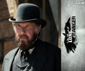 Latham Cole (Tom Wilkinson) in the film The Lone Ranger puzzle