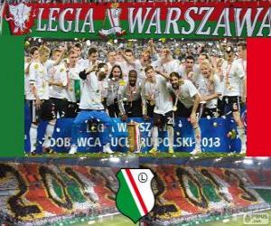 Legia Warsaw, Ekstraklasa 2012-2013 champion, Poland Football League puzzle